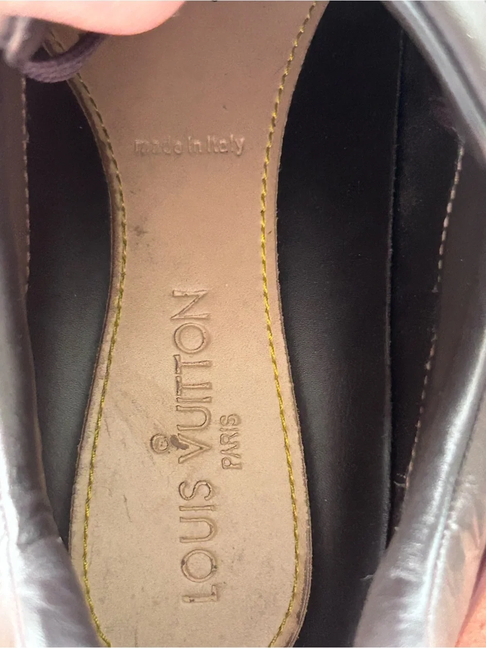 Louis Vuitton Men's vintage Leather Sneakers in Burgundy and Brown